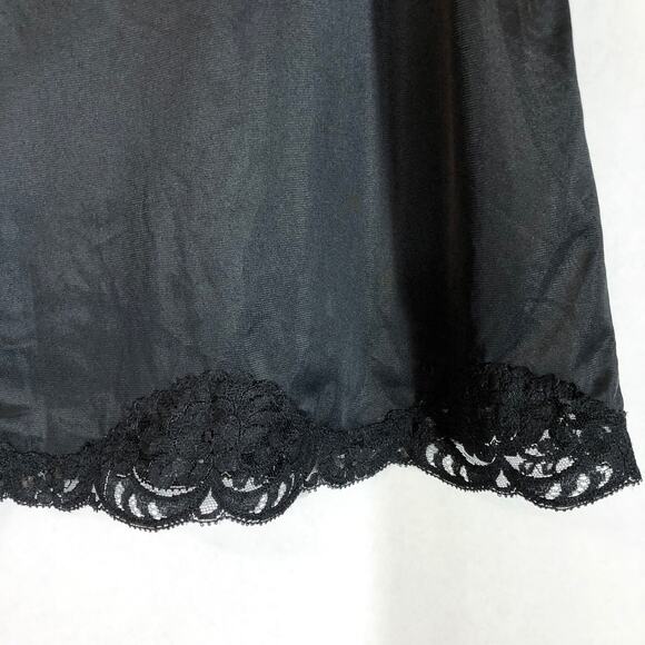 1970s Black Half-Slip with Lace Trim, Large, Gaymode JC Penney Vintage - Picture 7 of 9